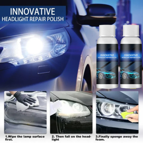 INNOVATIVE HEADLIGHT REPAIR POLISH & SCRATCH REMOVER - PACK OF 2